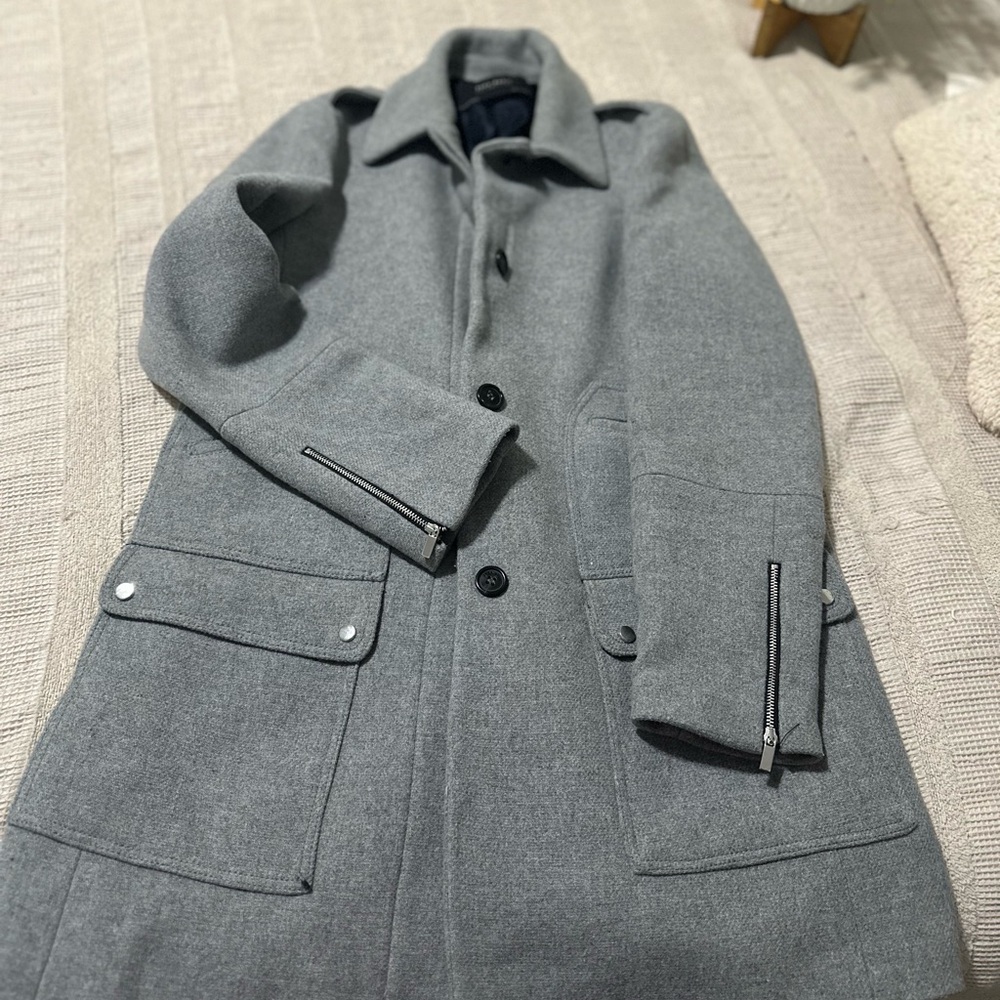 Zara Gray Trench Coat for Women
